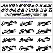 Load image into Gallery viewer, Custom White Purple Strip Black-Gray Authentic Baseball Jersey