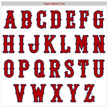 Load image into Gallery viewer, Custom White Red-Navy Authentic Baseball Jersey