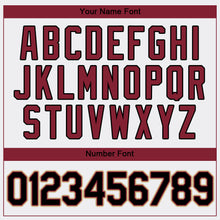 Load image into Gallery viewer, Custom White Black-Crimson Authentic Baseball Jersey