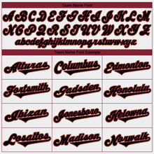 Load image into Gallery viewer, Custom White Black-Crimson Authentic Baseball Jersey