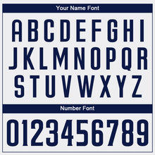 Load image into Gallery viewer, Custom White Navy Authentic Baseball Jersey