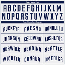 Load image into Gallery viewer, Custom White Navy Authentic Baseball Jersey