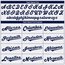 Load image into Gallery viewer, Custom White Navy Authentic Baseball Jersey