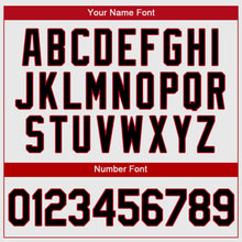 Load image into Gallery viewer, Custom White Black-Red Authentic Baseball Jersey