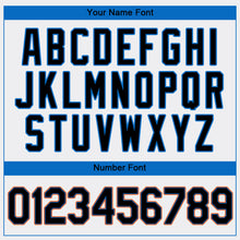 Load image into Gallery viewer, Custom White Black-Powder Blue Authentic Baseball Jersey