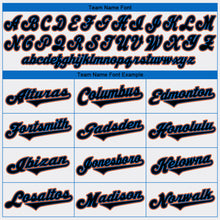 Load image into Gallery viewer, Custom White Black-Powder Blue Authentic Baseball Jersey