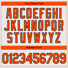 Load image into Gallery viewer, Custom White Orange-Black Authentic Baseball Jersey