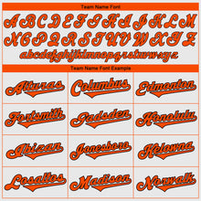 Load image into Gallery viewer, Custom White Orange-Black Authentic Baseball Jersey