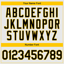 Load image into Gallery viewer, Custom White Black-Gold Authentic Baseball Jersey