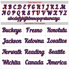 Load image into Gallery viewer, Custom White Royal Strip Royal-Red Authentic Baseball Jersey