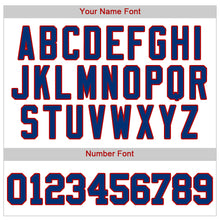 Load image into Gallery viewer, Custom White Royal Strip Royal-Red Authentic Baseball Jersey