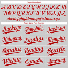 Load image into Gallery viewer, Custom White Red Strip Red-White Authentic Baseball Jersey