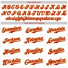 Load image into Gallery viewer, Custom White Red Strip Red-Gold Authentic Baseball Jersey