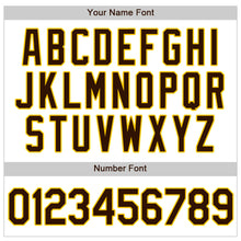 Load image into Gallery viewer, Custom White Brown Strip Brown-Gold Authentic Baseball Jersey