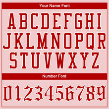 Load image into Gallery viewer, Custom White Red Strip Red-White Authentic Baseball Jersey