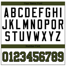 Load image into Gallery viewer, Custom White Black Strip Olive-Black Authentic Memorial Day Baseball Jersey