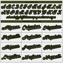 Load image into Gallery viewer, Custom White Olive-Black Authentic Memorial Day Baseball Jersey