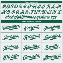 Load image into Gallery viewer, Custom White Kelly Green-Light Gray Authentic Baseball Jersey