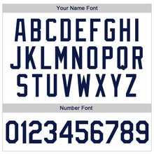 Load image into Gallery viewer, Custom White Navy Authentic Throwback Rib-Knit Baseball Jersey Shirt