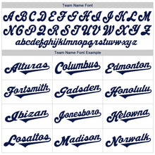 Load image into Gallery viewer, Custom White Navy Authentic Throwback Rib-Knit Baseball Jersey Shirt