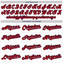 Load image into Gallery viewer, Custom White Red-Navy Authentic Throwback Rib-Knit Baseball Jersey Shirt