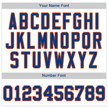 Load image into Gallery viewer, Custom White Royal Strip Royal-Orange Authentic Baseball Jersey