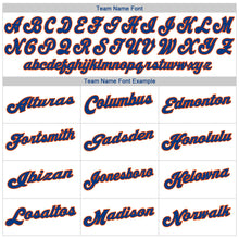 Load image into Gallery viewer, Custom White Royal Strip Royal-Orange Authentic Baseball Jersey