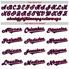 Load image into Gallery viewer, Custom White Red-Navy Authentic Baseball Jersey