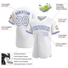 Load image into Gallery viewer, Custom White White-Royal Authentic Baseball Jersey