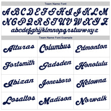 Load image into Gallery viewer, Custom White Navy Authentic Baseball Jersey