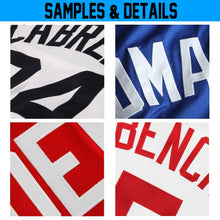 Load image into Gallery viewer, Custom White Black-Powder Blue Authentic Baseball Jersey