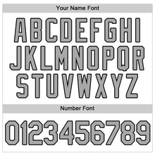 Load image into Gallery viewer, Custom White Gray-Black Authentic Baseball Jersey