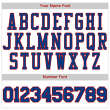 Load image into Gallery viewer, Custom White Royal Strip Royal-Red Authentic Baseball Jersey