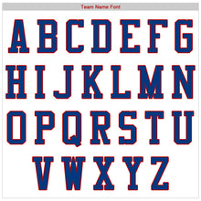 Load image into Gallery viewer, Custom White Royal Strip Royal-Red Authentic Baseball Jersey