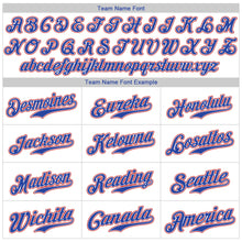 Load image into Gallery viewer, Custom White Royal-Red Authentic Baseball Jersey