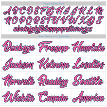 Load image into Gallery viewer, Custom White Light Blue-Pink Authentic American Flag Fashion Baseball Jersey