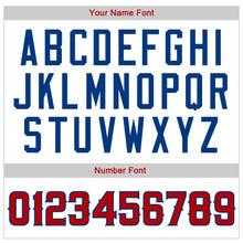 Load image into Gallery viewer, Custom White Royal Strip Red-Royal Authentic American Flag Fashion Baseball Jersey