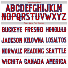 Load image into Gallery viewer, Custom White Royal Strip Red-Royal Authentic American Flag Fashion Baseball Jersey