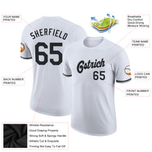 Load image into Gallery viewer, Custom White Black-Gray Performance T-Shirt