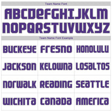 Load image into Gallery viewer, Custom White Purple-Gray Authentic Throwback Rib-Knit Baseball Jersey Shirt