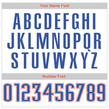 Load image into Gallery viewer, Custom White Blue-Orange Authentic Throwback Rib-Knit Baseball Jersey Shirt