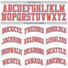 Load image into Gallery viewer, Custom White Orange-Royal Authentic Throwback Rib-Knit Baseball Jersey Shirt