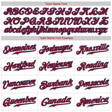 Load image into Gallery viewer, Custom White Royal Strip Red-Royal Authentic Baseball Jersey
