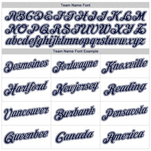 Load image into Gallery viewer, Custom White Navy Authentic Baseball Jersey