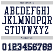 Load image into Gallery viewer, Custom White Navy Authentic Baseball Jersey