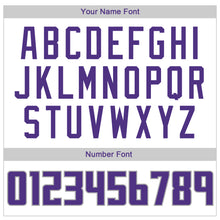 Load image into Gallery viewer, Custom White Purple-Silver Gray Authentic Throwback Basketball Jersey