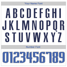 Load image into Gallery viewer, Custom White Blue-Navy Authentic Throwback Basketball Jersey