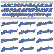 Load image into Gallery viewer, Custom White Blue-Black Authentic Throwback Basketball Jersey