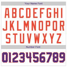 Load image into Gallery viewer, Custom White Purple-Orange Authentic Throwback Basketball Jersey