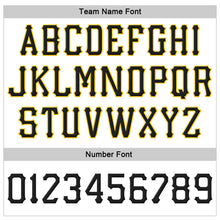 Load image into Gallery viewer, Custom White Black-Gold Stitched Adjustable Snapback Hat